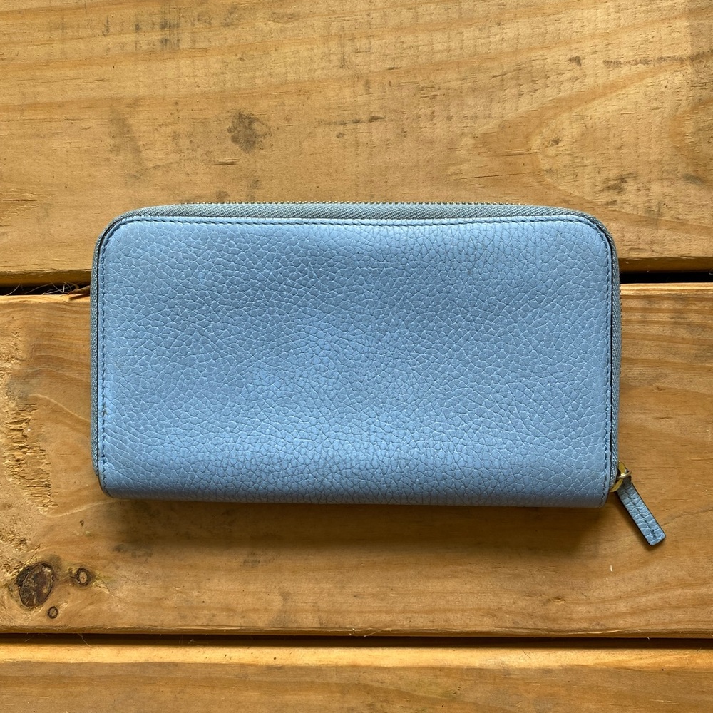 Authentic Gucci Betty Continental logo zip around wallet leather blue . - Picture 5 of 10